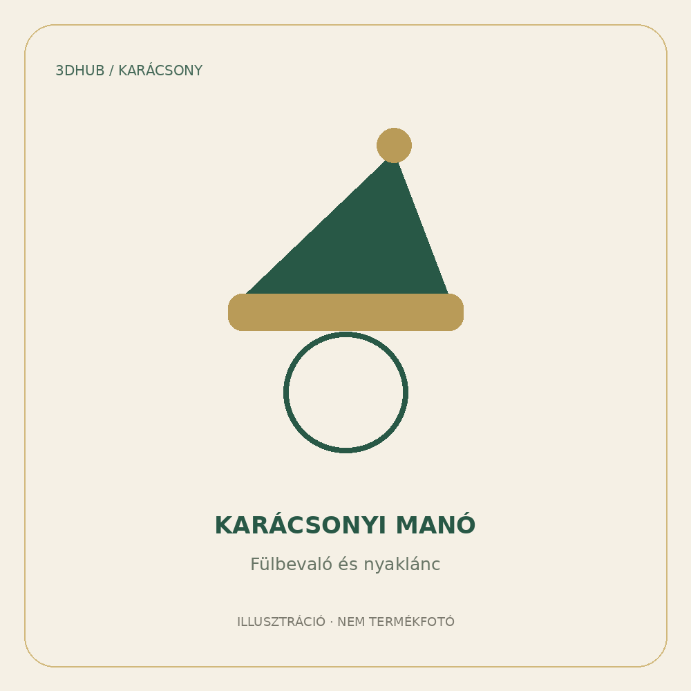 Manós ékszerszett – hangulati illusztráció, nem termékfotó