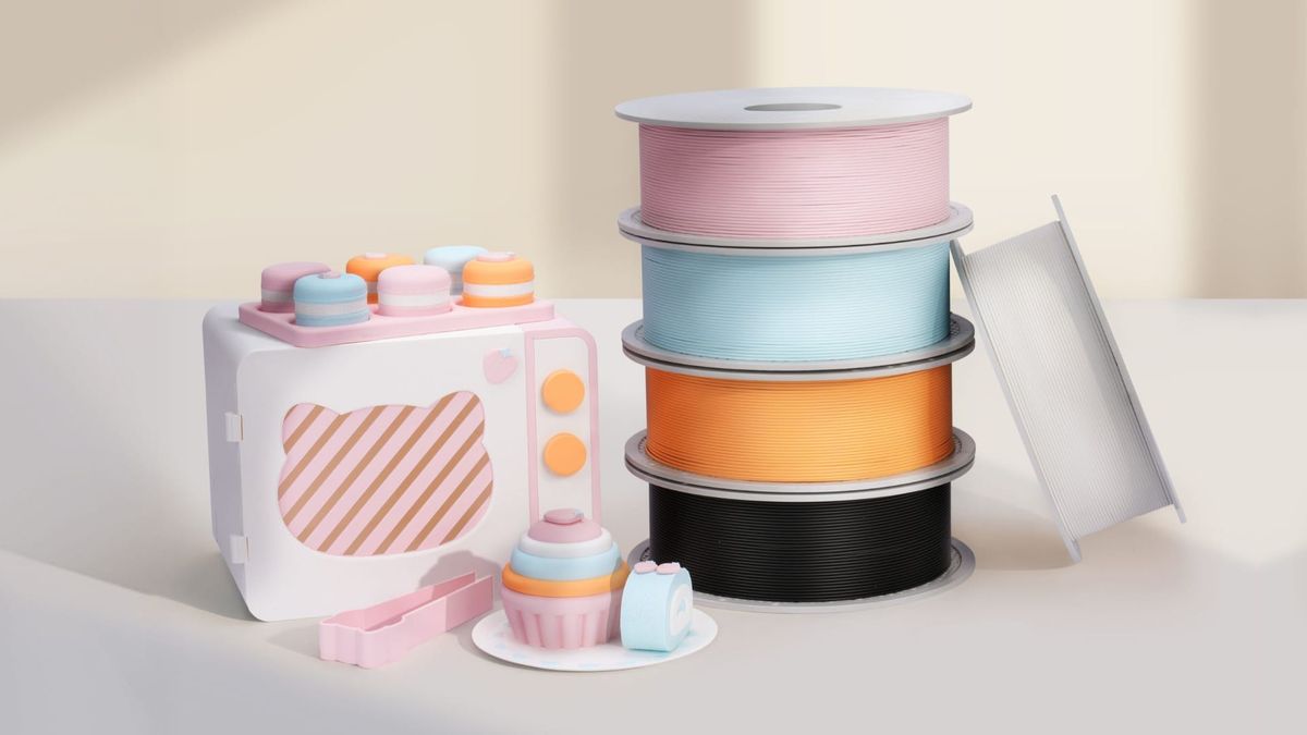Bambu Lab PLA Pure – gyártói illusztráció, több színben