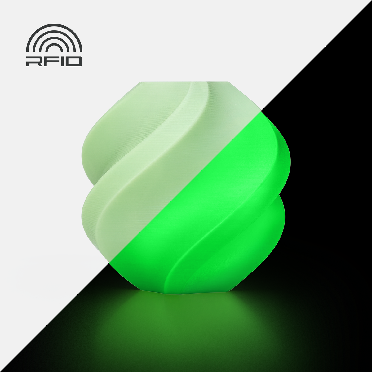 Bambu Lab PLA Glow – Glow Green (15500)